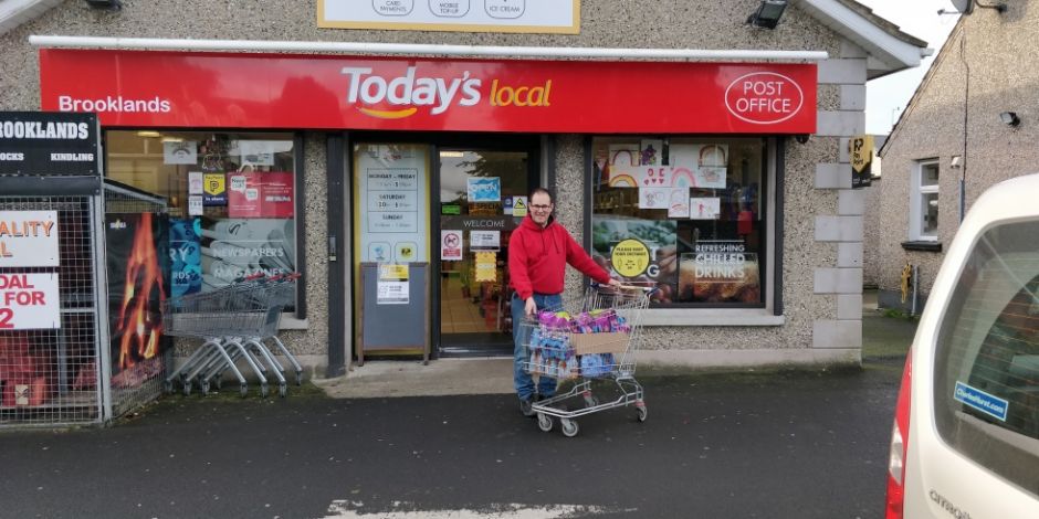 Gareth from Brooklands Today's Local sponsoring treats for Halloween!